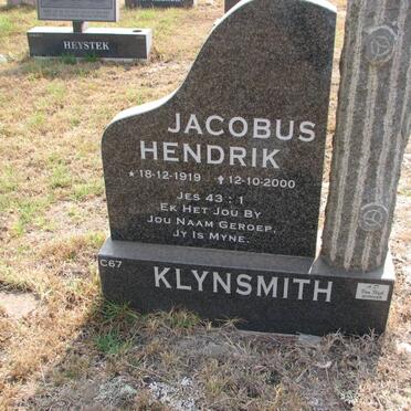 KLYNSMITH Jacobus Hendrik 1919-2000