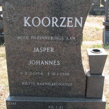 KOORZEN Jasper Johannes 1954-1988