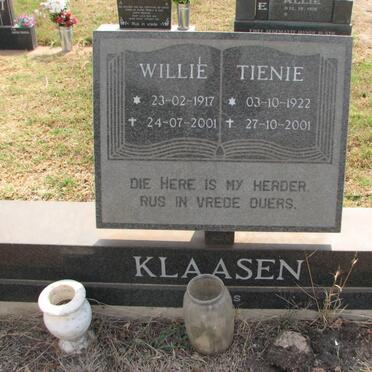 KLAASEN Willie 1917-2001 &amp; Tienie 1922-2001