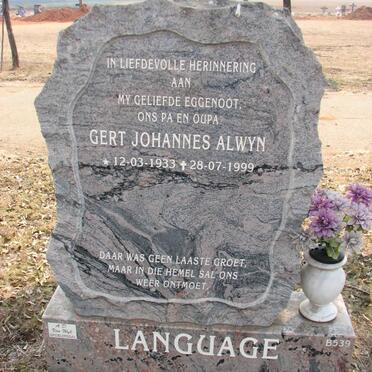 LANGUAGE Gert Johannes Alwyn 1933-1999