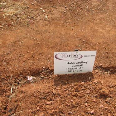 LUNDALL John Godfrey 1920-2012