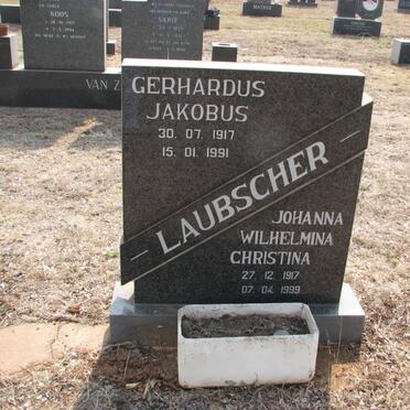 LAUBSCHER Gerhardus Jakobus 1917-1991 &amp; Johanna Wilhelmina Christina 1917-1999