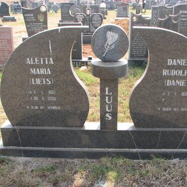 LUÜS Daniel Rudolph 1934- &amp; Aletta Maria 1937-2000