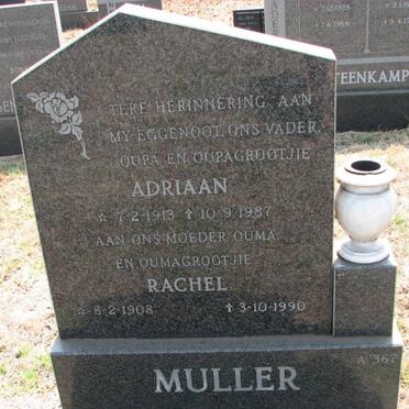 MULLER Adriaan 1913-1987 &amp; Rachel 1908-1990