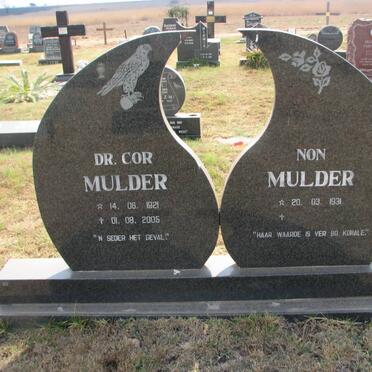 MULDER Cor 1921-2005 &amp; Non 1931-