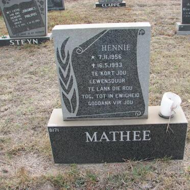 MATHEE Hennie 1956-1993
