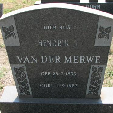 MERWE Hendrik J., van der 1899-1983