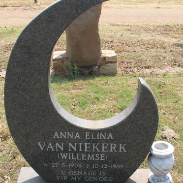 NIEKERK Anna Elina, van nee WILLEMSE 1906-1989
