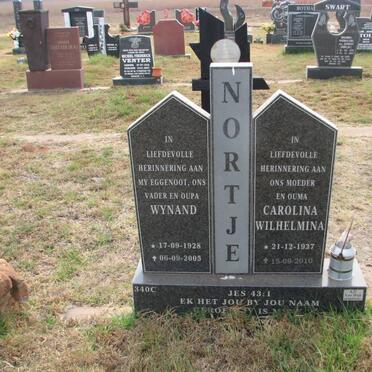 NORTJE Wynand 1928-2005 &amp; Carolina Wilhelmina 1937-2010