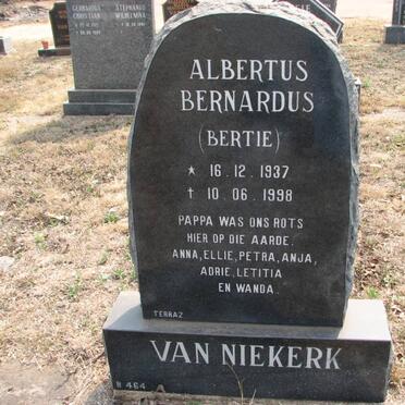 NIEKERK Albertus Bernardus, van 1937-1998