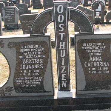 OOSTHUIZEN Beatrix Johannes 1918-1985 &amp; Anna Cathorina 1921-1990