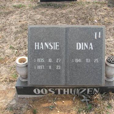 OOSTHUIZEN Hansie 1935-1997 &amp; Dina 1941-