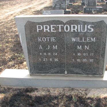 PRETORIUS Willem M.N. 1917-1992 &amp; A.J.M. 1924-1996