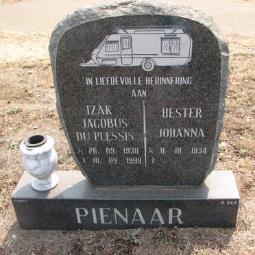 PIENAAR Izak Jacobus du Plessis 1930-1999 &amp; Hester Johanna 1934-