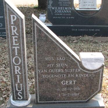 PRETORIUS Gert 1951-1989
