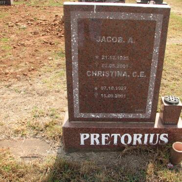 PRETORIUS Jacob A. 1925-2001 &amp; Christina C.E. 1927-2001