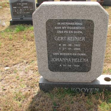 ROOYEN Gert Reinier, van 1922-2005 &amp; Johanna Helena 1924-