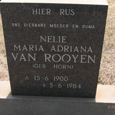 ROOYEN Nelie Maria Adriana, van nee HÖRN 1900-1984