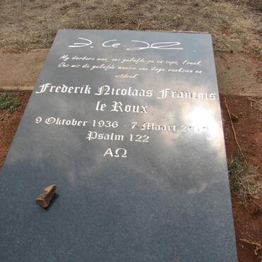 ROUX Frederik Nicolaas Francois, le 1936-2010