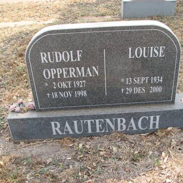 RAUTENBACH Rudolf Opperman 1927-1998 &amp; Louise 1934-2000