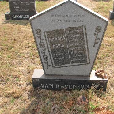 RAVENSWAAY Susanna Maria, van 1917-2003