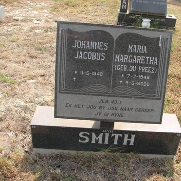 SMITH Johannes Jacobus 1948- &amp; Maria Margaretha DU PREEZ 1946-2000
