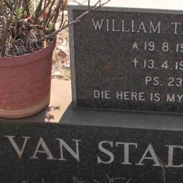 STADEN William Thomas, van 1966-1989