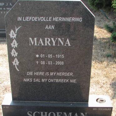 SCHOEMAN Maryna 1915-2008