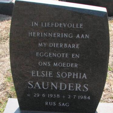 SAUNDERS Elsie Sophia 1938-1984
