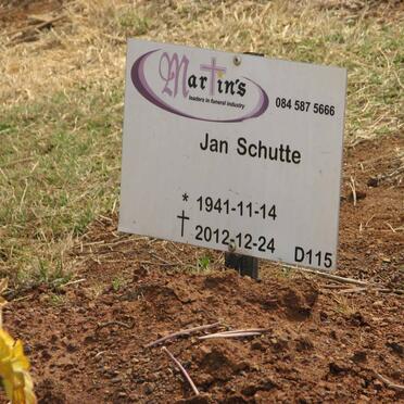 SCHUTTE Jan 1941-2012