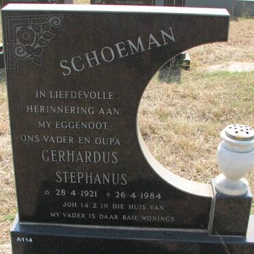 SCHOEMAN Gerhardus Stephanus 1921-1984