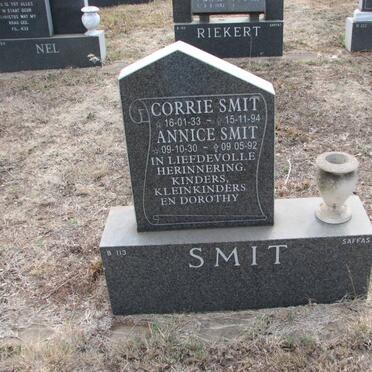 SMIT Corrie 1933-1994 &amp; Annice 1930-1992 