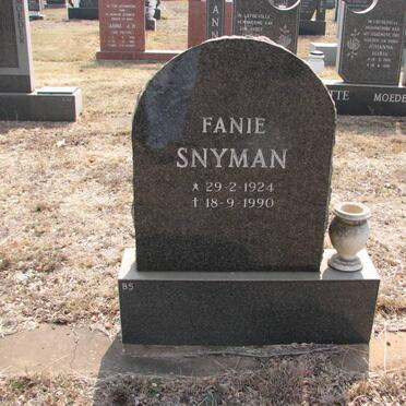 SNYMAN Fanie 1924-1990