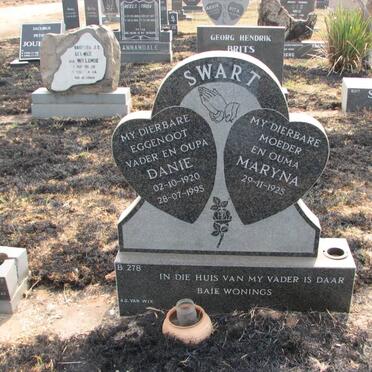 SWART Danie 1920-1995 &amp; Maryna 1925-