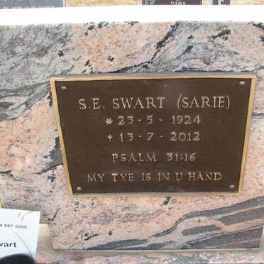 SWART C.T.B. 1922-1992 &amp; S.E. 1924-2012