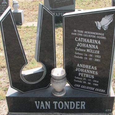 TONDER Andreas Johannes Petrus, van 1914-1989 &amp; Catharina Johanna MULLER 1923-2001