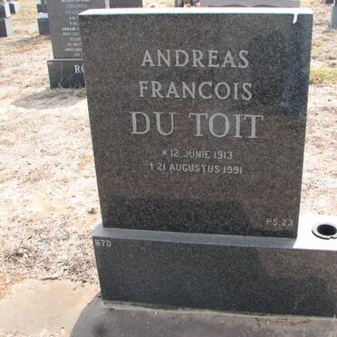 TOIT Andreas Francois, du 1913-1991