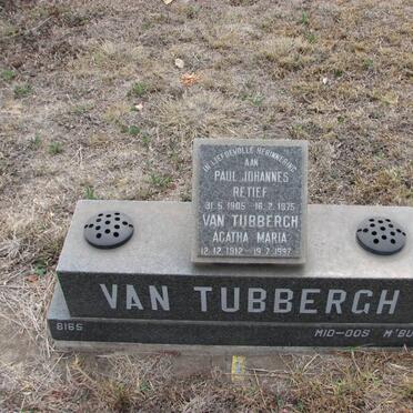 TUBBERGH Paul Johannes Retief, van 1905-1975 &amp; Agatha Maria 1912-1997