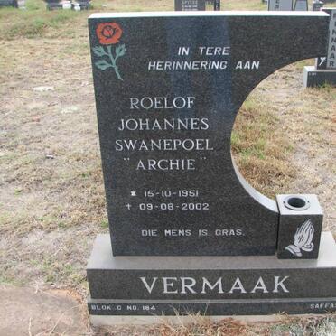 VERMAAK Roelof Johannes Swanepoel 1951-2002
