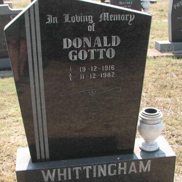WHITTINGHAM Donald Gotto 1916-1982