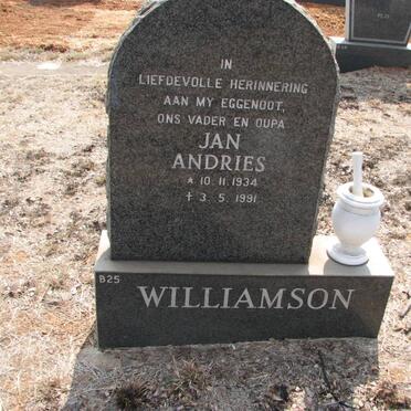 WILLIAMSON Jan Andries 1934-1991
