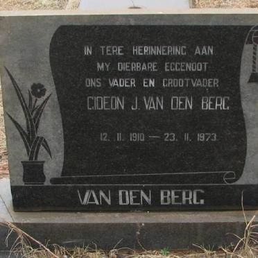 BERG Gideon J., van den 1910-1973