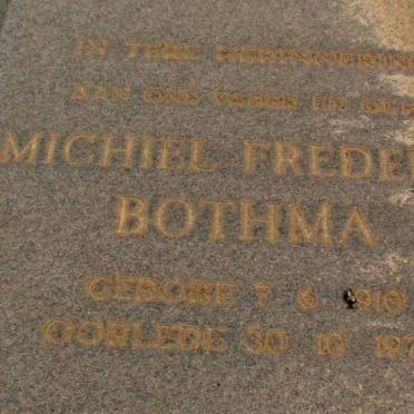 BOTHMA Michiel Frederik 1910-1979
