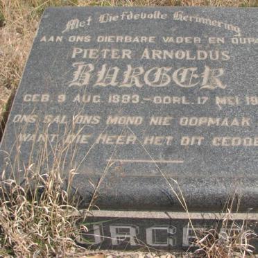 BURGER Pieter Arnoldus 1883-1965