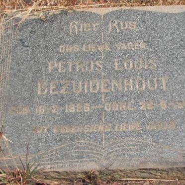 BEZUIDENHOUT Petrus Louis 1886-1957
