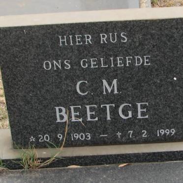 BEETGE C.M. 1903-1999