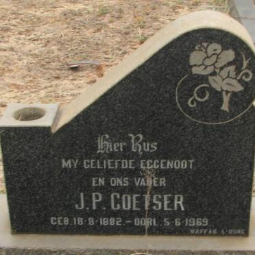 COETSER J.P. 1882-1969