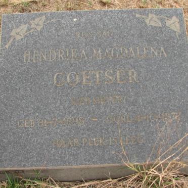 COETSER Hendrika Magdalena nee MEYER 1898-1978