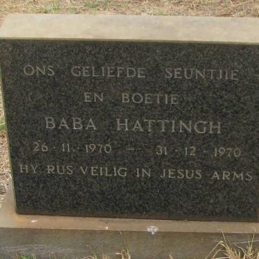 HATTINGH Baba 1970-1970