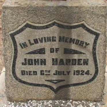 HARDEN John -1924